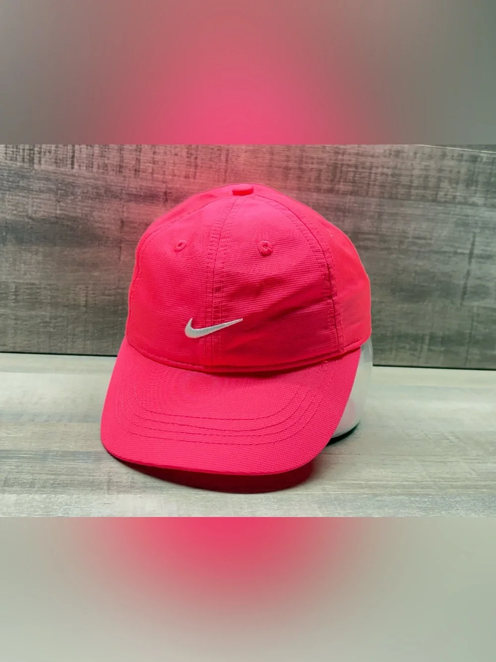 Nike Toddler Hot Pink Cap with White Swoosh - Picture 2 of 7